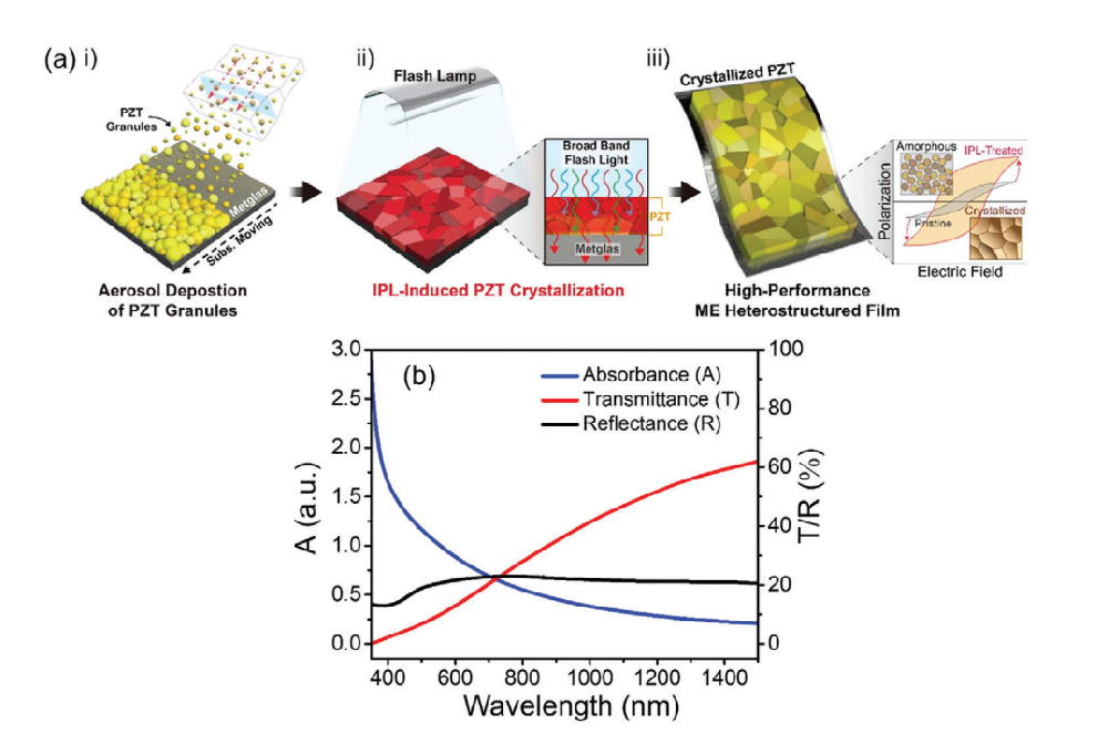 《Advanced Material》：采用光子燒結(jié)熱處理Pb（Zr，Ti）O3/Metglas異質(zhì)結(jié)構(gòu)薄膜會(huì)產(chǎn)生超過20Vcm?1Oe?1的極大磁電耦合（IF=29.477）